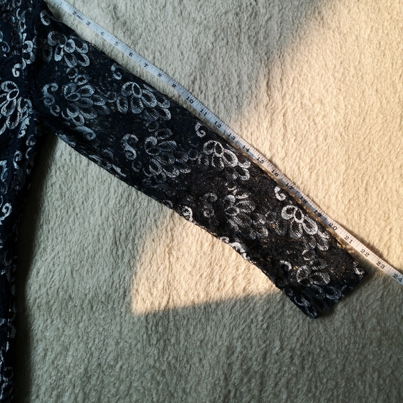 Vero Moda Navy Blue & Silver lace dress S - Picture 8 of 12